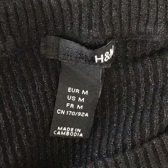 H&M BLACK SPARKLY MINI DRESS - Picture 5 of 5